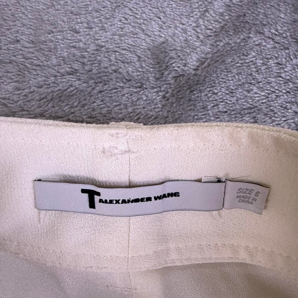 T by Alexander Wang Wide Leg Pants Women’s Size 6 White High Rise Trouser - Picture 5 of 7